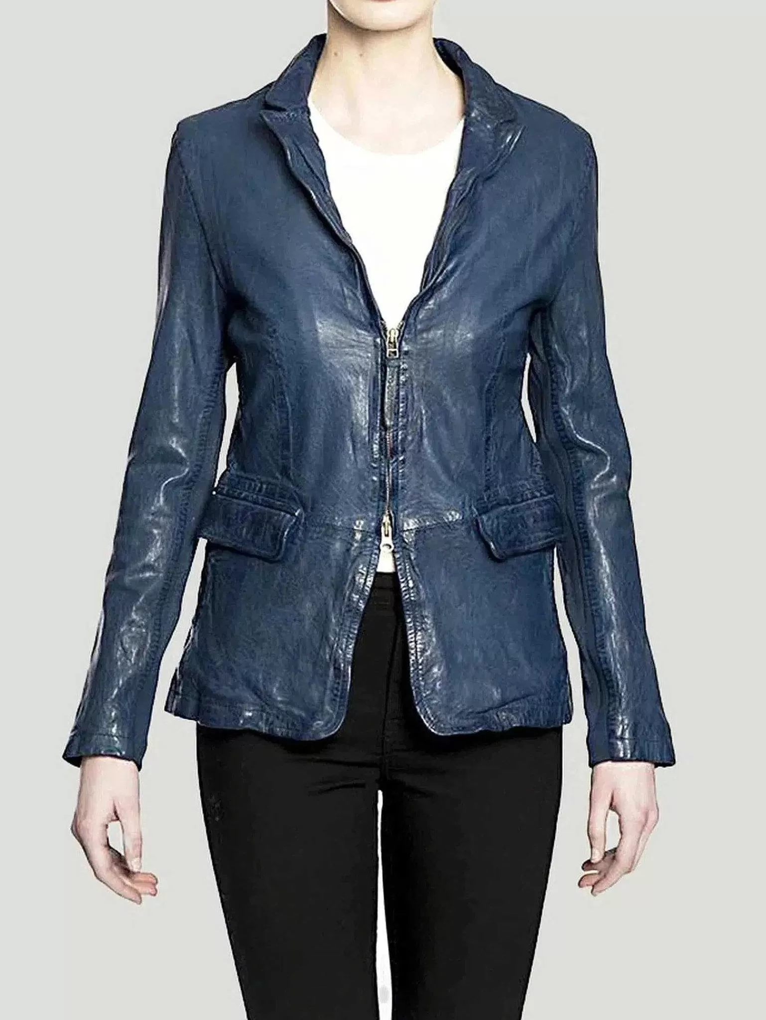 Cheap Ava Leather Blazer Women Leather Jackets