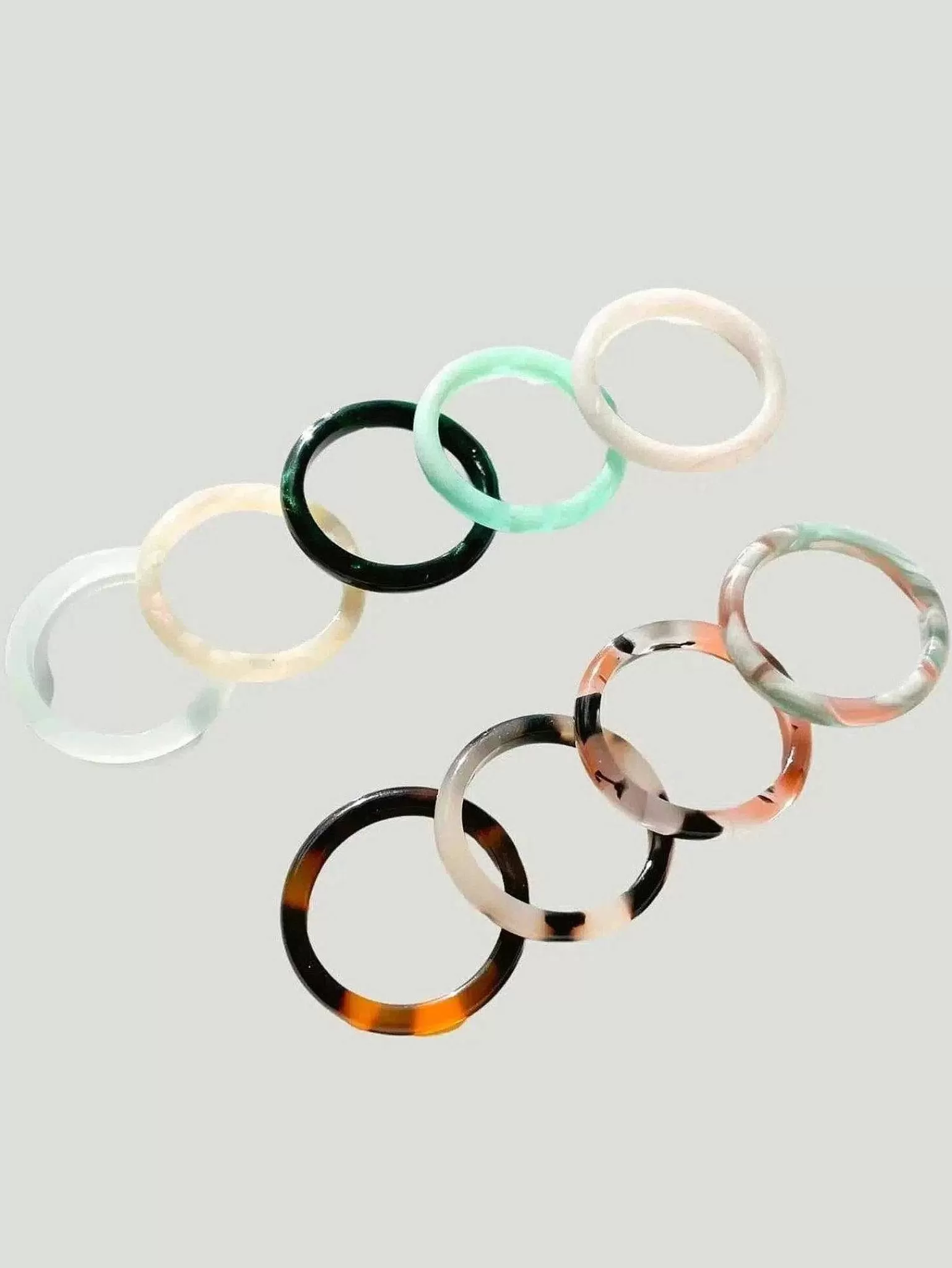 Fashion Round Stacking Ring Women Jewelry