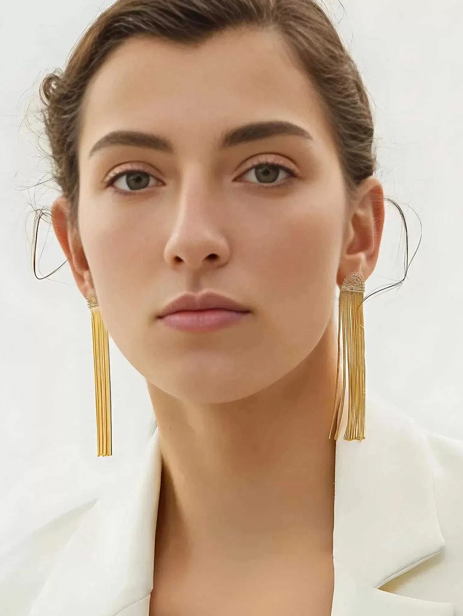 Online 18K Gold Plated Tassel Earrings Women Jewelry