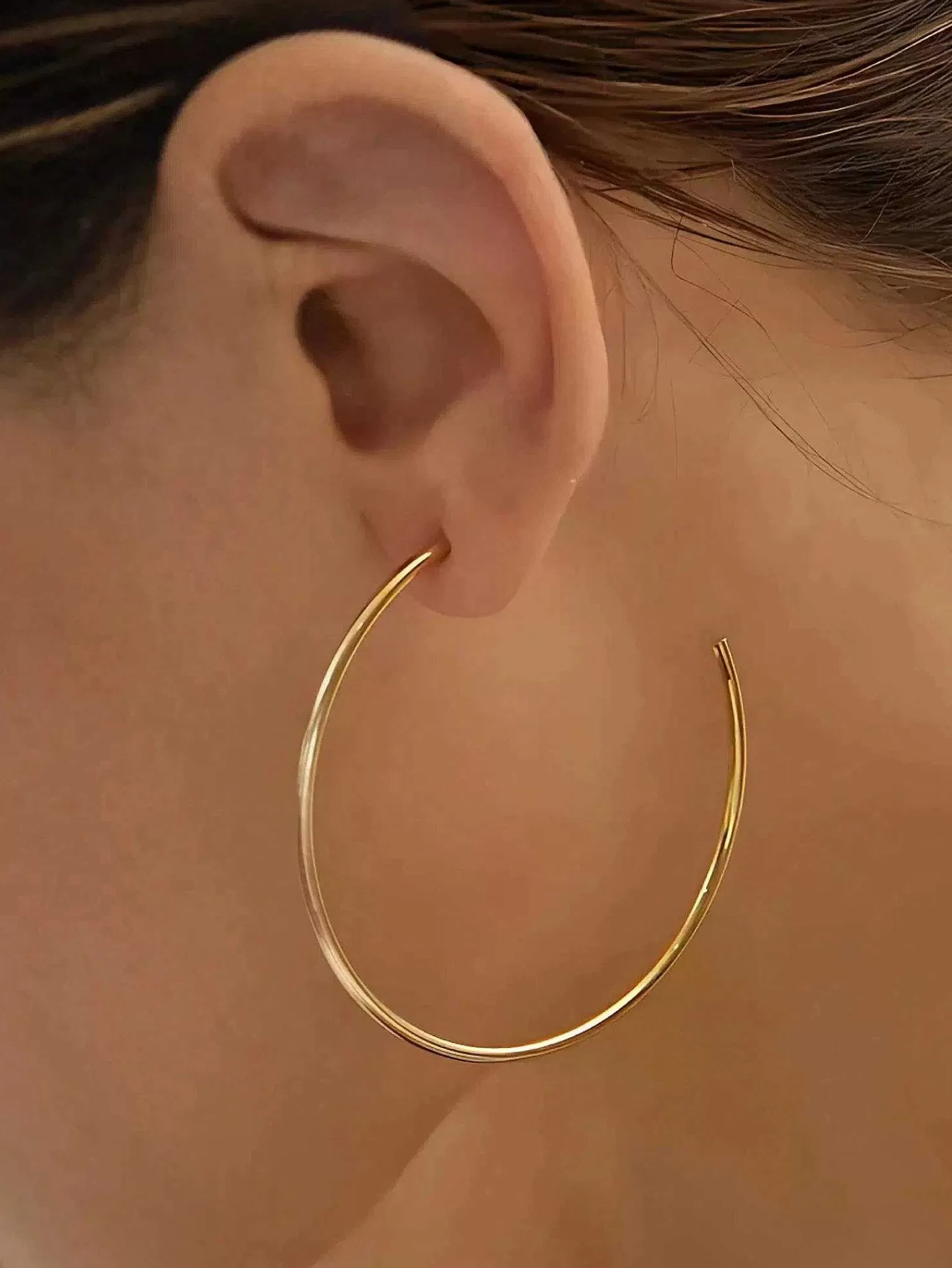 Best Sale 18K Gold Statement Hoop Earrings Women Jewelry