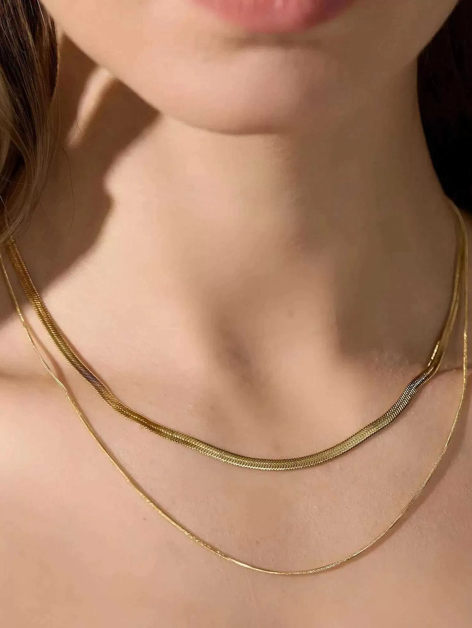 Best Double Layer Snake Chain Necklace Women Jewelry