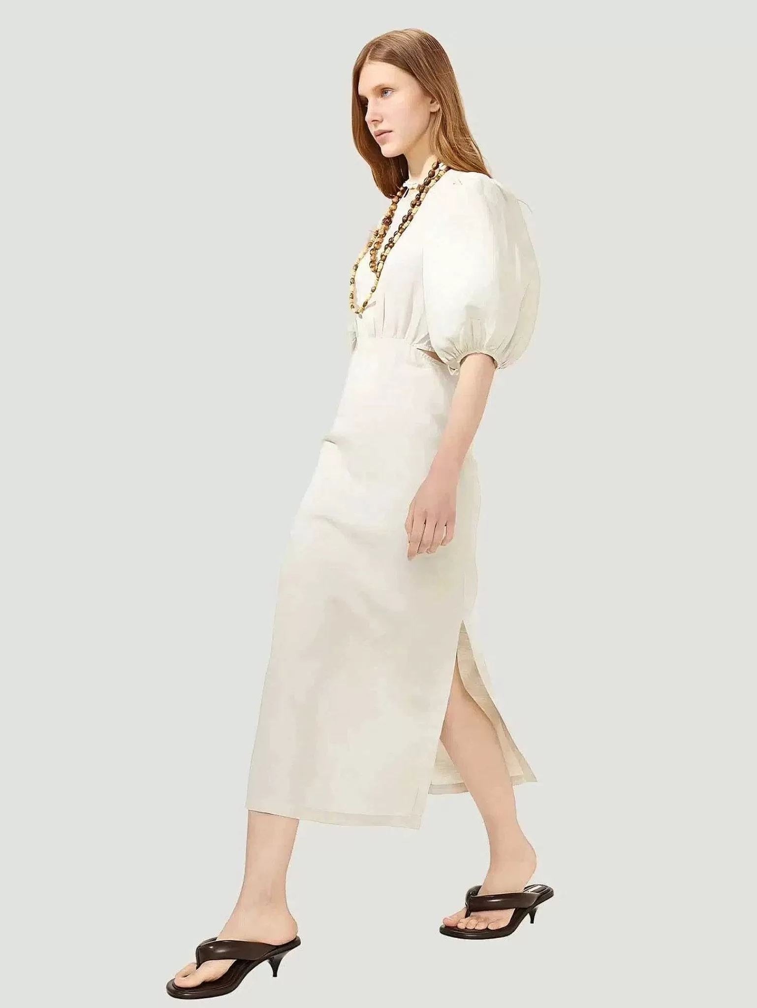 Online Ios Linen Dress Women Midi