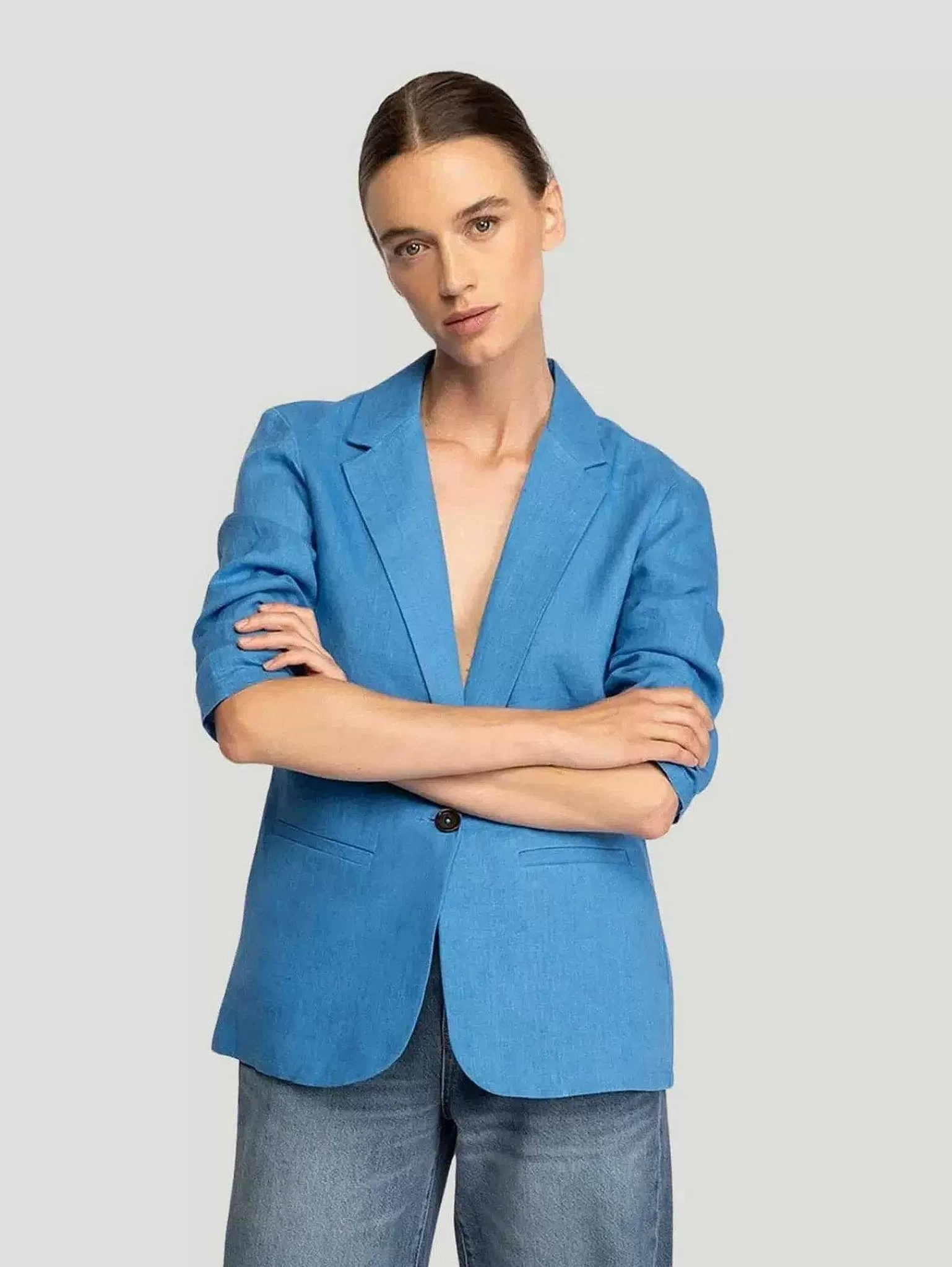 Hot Charlie Linen Jacket Women Blazers