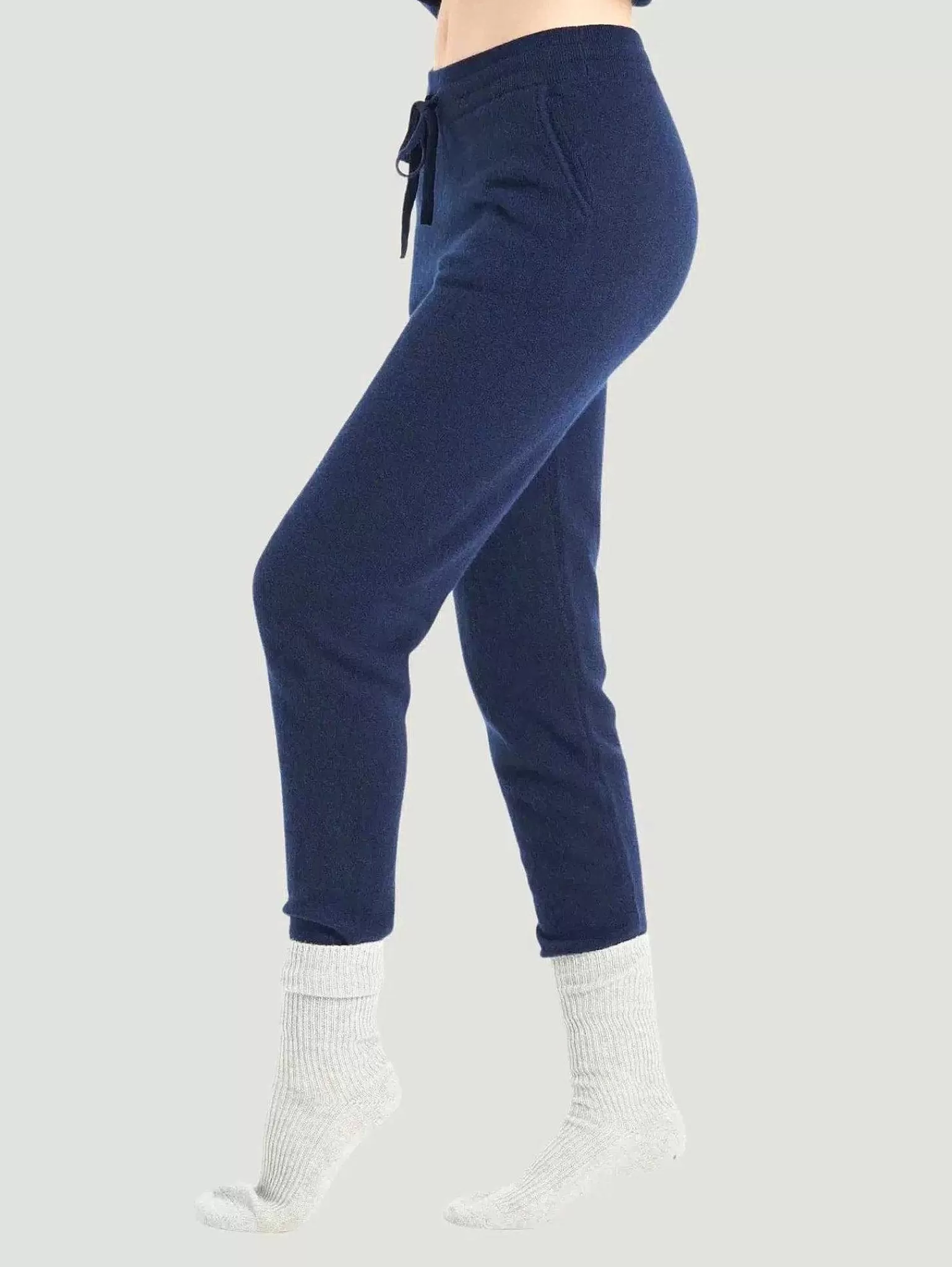 Online Lilly Navy Cashmere Sweatpants Women Pants