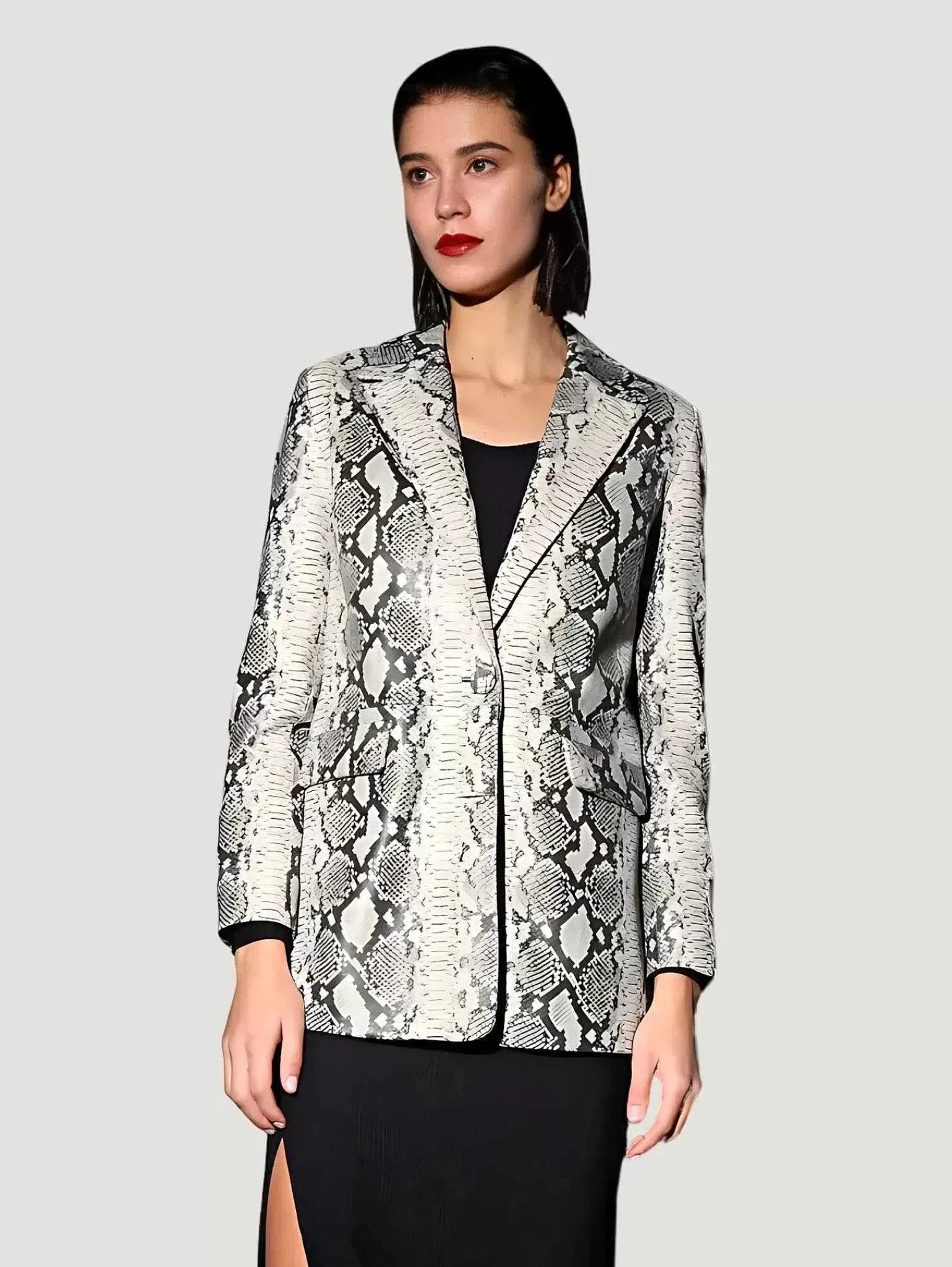 Cheap Kiki Grey Snake Blazer Women Blazers