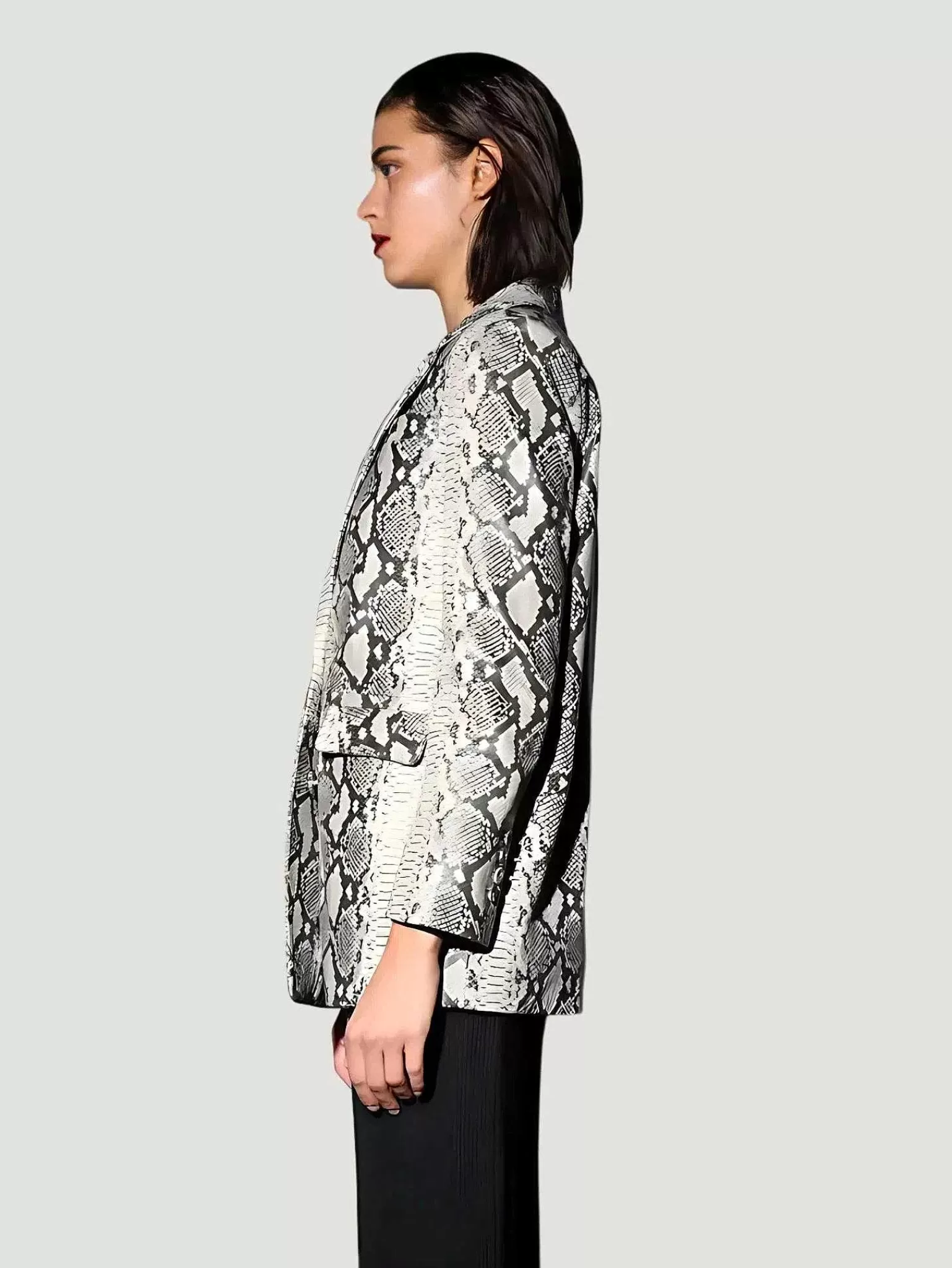 Best Kiki Grey Snake Blazer Women Jackets